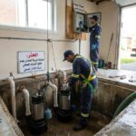 صيانة مكائن الجورة وتنظيف المناهيل بالسرداب