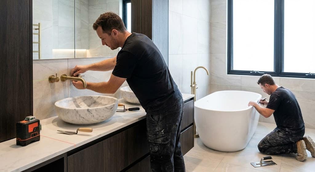 تركيب مغاسل رخام وديكور حديثة بالكويت