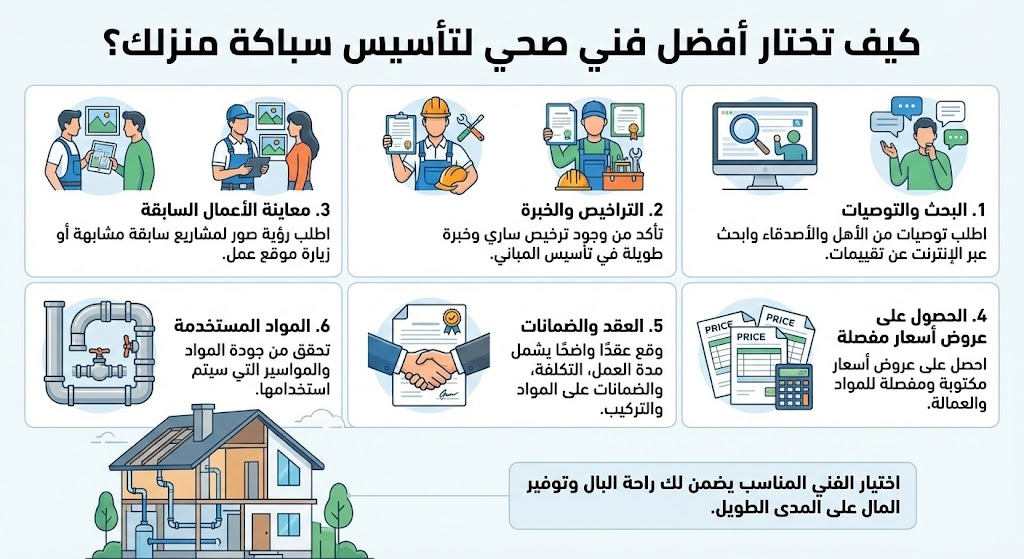كيف تختار أفضل فني صحي لتأسيس سباكة منزلك؟